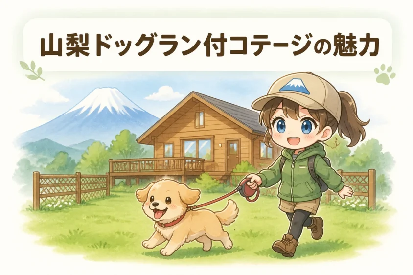 山梨のドッグラン付きコテージに泊まるメリット