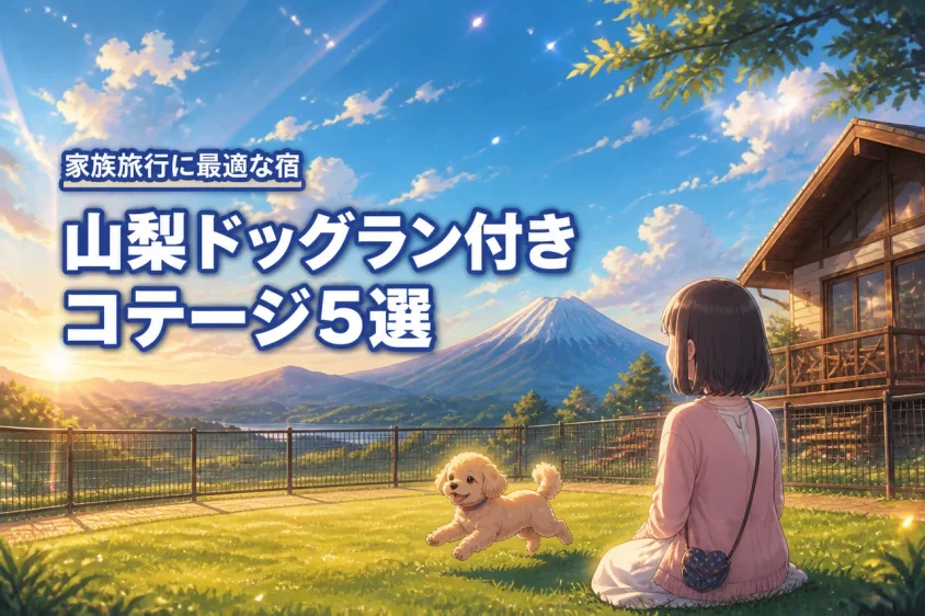愛犬が思い切り走れる山梨のドッグラン付きコテージ5選！家族旅行に最適な宿選び