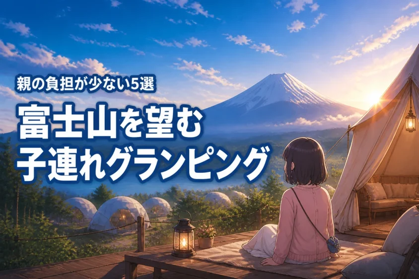 【決定版】富士山が見えるグランピングを子連れで満喫！親の負担が少ない5選