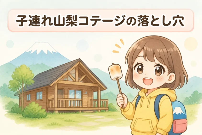 子連れで山梨のコテージに泊まるデメリット